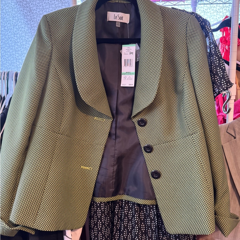 Le Suit Women's Olive Green Blazer